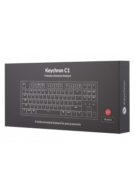 Keychron Клавіатура механічна C1 87Key, Gateron G Pro Blue, Hot-Swap, USB-A, EN/UKR, RGB, Black