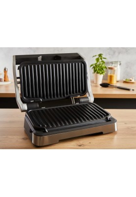 Tefal Гриль прижимний OptiGrill 2in1 XL 2200Вт, темп. режимів-4, з`ємні пластини, сенсор товщини продуктів, метал