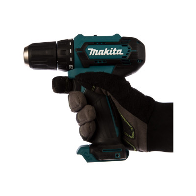 Makita Шуруповерт-дриль DF333DZ, акум, 10.8В (12В), CXT, 0-450/0-1700 об/хв, 30/14Нм, 1.1кг, SOLO