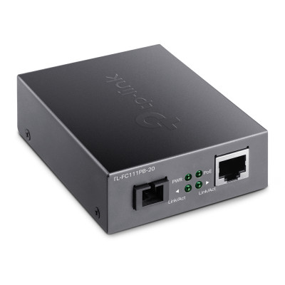 TP-Link Медіаконвертер TL-FC111B-20 1xFE, 100Base-LX, SM, WDM, 20km, SC. PoE