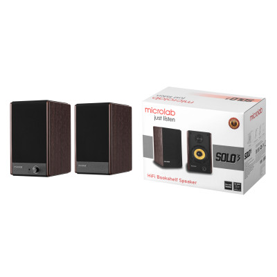 Microlab Акустична система SOLO 3 2.0, 40w, mini-jack/bluetooth, коричневий Microlab Акустична система SOLO 3 2.0, 40w, mini-jack/bluetooth, коричневий