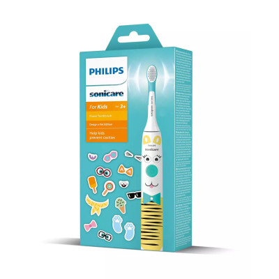 Philips Щітка зубна електр. Sonicare For Kids, для дітей, насадок-1, 2 комплекти наклейок, білий