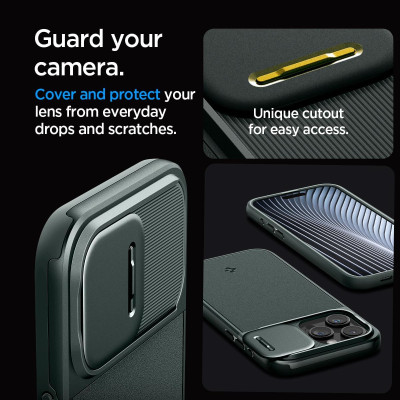 Spigen Чохол для Apple iPhone 15 Pro Optik Armor MagFit Abyss, Green
