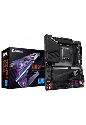 Gigabyte Материнська плата Z790 AORUS ELITE AX s1700 Z790 4xDDR5 M.2 HDMI DP ATX