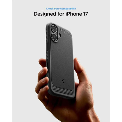 Spigen Чохол Spigen для iPhone 17, Rugged Armor MagFit, Matte Black