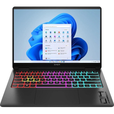HP Ноутбук OMEN Transcend 14-fb1007ua 14" 3K OLED, Intel U7-255H, 32GB, F1024GB, NVD5060-8, Win11, чорний