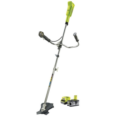 Ryobi Тример садовий ONE+ RBC18X20B4F, акумуляторний, 18В, АКБ 1х4Ач, диск/волосінь.