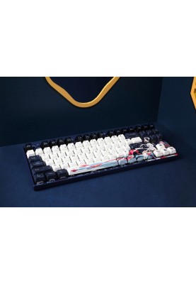 Varmilo Клавіатура механічна VPE87 Chang'e 87Key, Cherry Mx Red, BT/WL/USB-A, EN, White Led, Синій