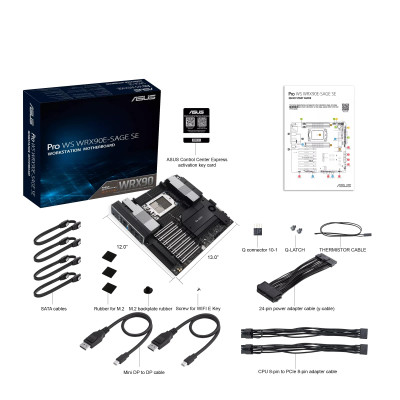 ASUS Материнcька плата PRO WS WRX90E-SAGE SE sTR5 WRX90 8xDDR5 M.2 EEB