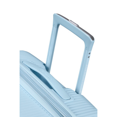 American Tourister Валіза American Tourister, Soundbox, поліпропілен, середня, 67см, 71.5/81л, TSA, 4 колеса, EXP, пастельно-блакитний