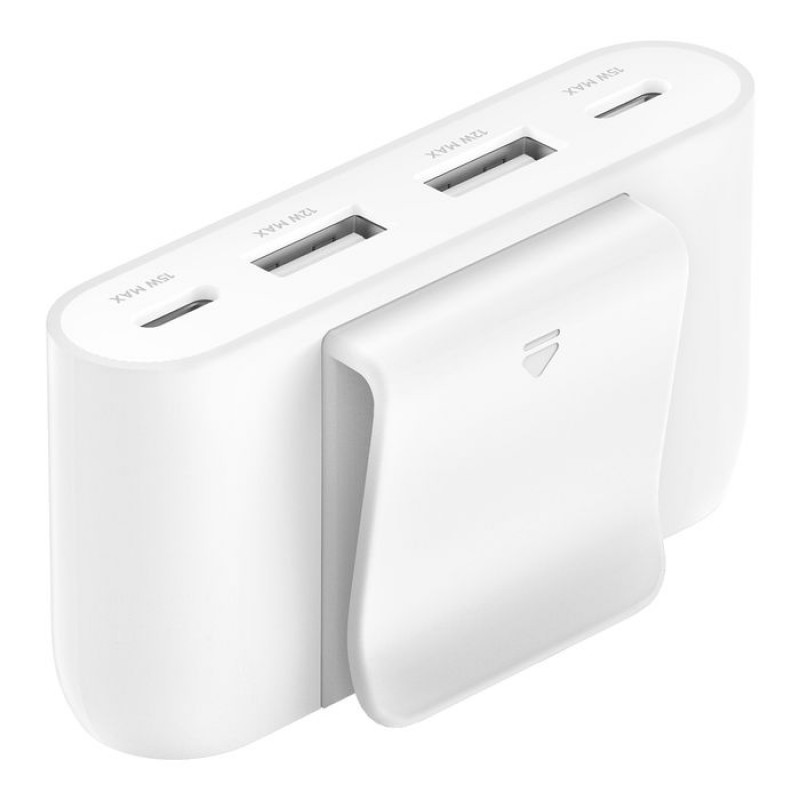 Belkin Адаптер 2хUSB-C/2хUSB-A, 2м, білий