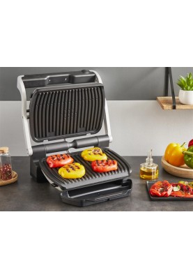 Tefal Гриль прижимний OptiGrill+ 2000Вт, темп. режимів-4, знімні пластини, алюміній, метал