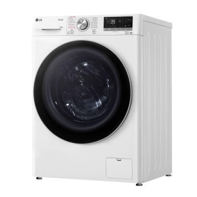 LG Прально-сушильна машина фронтальна, 9(6)кг, 1400, А, 56см, дисплей, пара, інвертор, білий