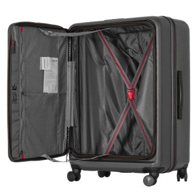 Wenger Валіза Wenger Skyon Hardside Large, велика, полікарбонат, TSA, 4 колеса, розширення, сірий