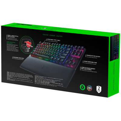 Razer Клавіатура ігрова Huntsman V2 Tenkeyless Red Switch USB RU Black