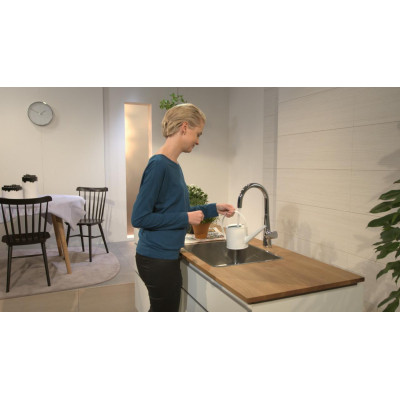 Hansgrohe Змішувач для кухні Talis S, довж.виливу - 203мм, поворотний, 1важіль, KM260, хром Hansgrohe Змішувач для кухні Talis S, довж.виливу - 203мм, поворотний, 1важіль, KM260, хром
