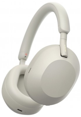 Sony Навушники Over-ear WH-1000XM5 BT 5.2, ANC, Hi-Res, AAC, LDAC, Wireless, Mic, Сріблястий