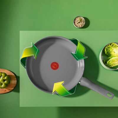 Tefal Сковорода Renewal, 24см, алюміній, бакеліт, сірий