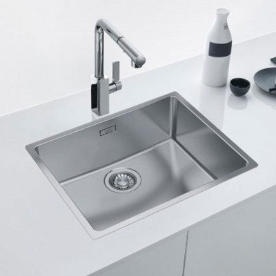 Franke Кухонная мийка Maris MRX 210-40/127.0598.745/нержав.сталь полірована/квадратна/440х440х180/врівень зі стільницею SlimTop