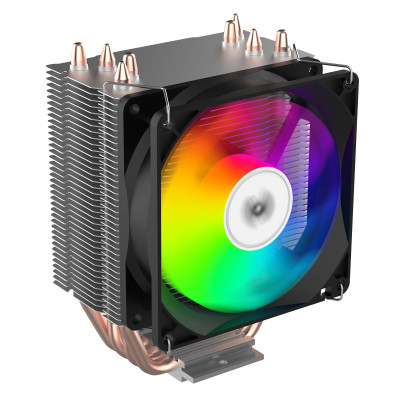 2E Gaming Процесорний кулер Air Cool AC90D4-ARGB, LGA1851, 1700, 1200, 1366, 115x, AM5, AM4, AM3, AM3+, 4pin PWM, TDP 130W