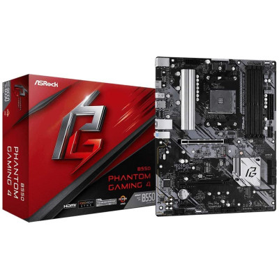 ASRock Материнська плата B550 PHANTOM GAMING 4 sAM4 B550 4xDDR4 HDMI M.2 ATX