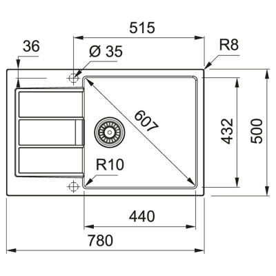 Franke Sirius 2.0 S2D 611-78 XL[143.0621.338]