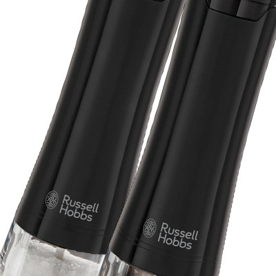 Russell Hobbs Млини для солі та перцю, ААх4, керамічні жернова, чорний