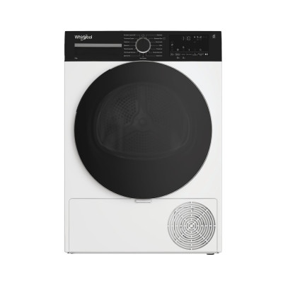 Whirlpool Сушильна машина Whirlpool тепловий насос, 8кг, A++, 54,5см, дисплей, люк чорний, білий