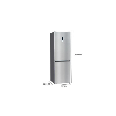TCL ref with bottom freezer, 201x60x68, ref-314l, freez.-142l, 2doors, E, NF, inv, дисплей ext, fresh zone, variable zone, inox TCL ref with bottom freezer, 201x60x68, ref-314l, freez.-142l, 2doors, E, NF, inv, дисплей ext, fresh zone, variable zone, inox