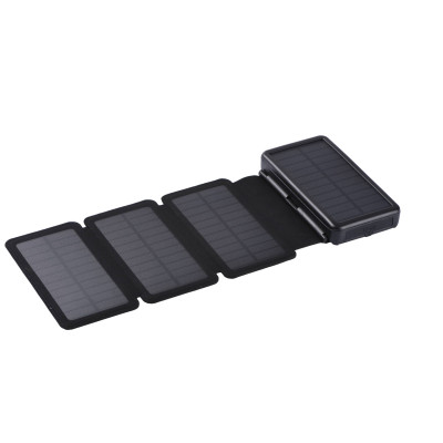 2E Портативний зарядний пристрій Power Bank Solar 20000mAh Black