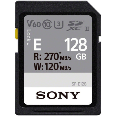 Sony Карта пам'яті SDXC 128GB C10 UHS-II U3 V60 R270/W100MB/s