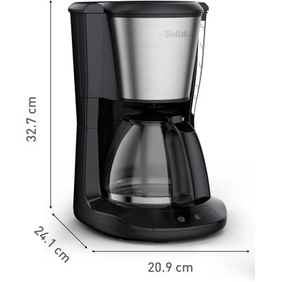 Tefal Кавоварка Tefal крапельна Subito 1.25л, мелена, чорно-сріблястий