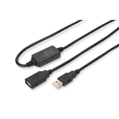 Digitus Подовжувачь USB 2.0 Active Cable, A/M-A/F, 15 m
