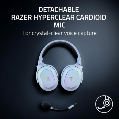 Razer Гарнітура ігрова Barracuda X Chroma, BT/WL, RGB, білий