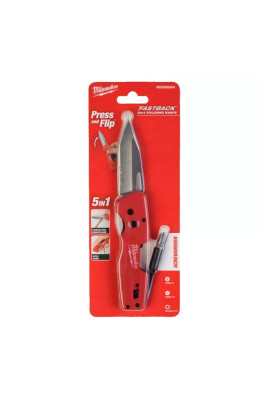 Milwaukee Ніж складань Folding Knife, 5 in 1, біта PH2 і SL5.5, сталь
