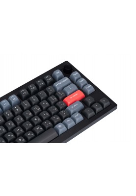 Keychron Клавиатура V1 84 Key QMK Gateron G PRO Blue Hot-Swap RGB Knob Carbon Black