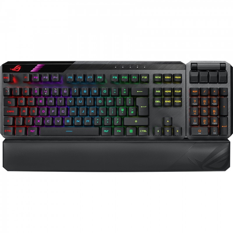 ASUS Клавіатура ROG CLAYMORE II RD RGB 108key USB/WL EN Black