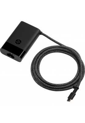 HP Зарядний пристрій мережевий 65W USB-C, кабель USB-C, 1м, чорний