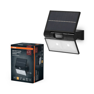 Osram Світильник автономний OSRAM ENDURA STYLE SOLAR DOUBLE 2.9Вт 3000К 380Лм IP44 чорний Osram Світильник автономний OSRAM ENDURA STYLE SOLAR DOUBLE 2.9Вт 3000К 380Лм IP44 чорний