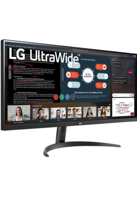 LG Монітор 34" 34WP500-B 2xHDMI, Audio, IPS. 2560x1080, 95%sRGB, FreeSync, HDR10