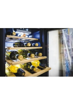 Candy Холодильник для вина, 70x40х55, холод.відд.-73л, зон - 1, бут-21, ST, дисплей, чорний