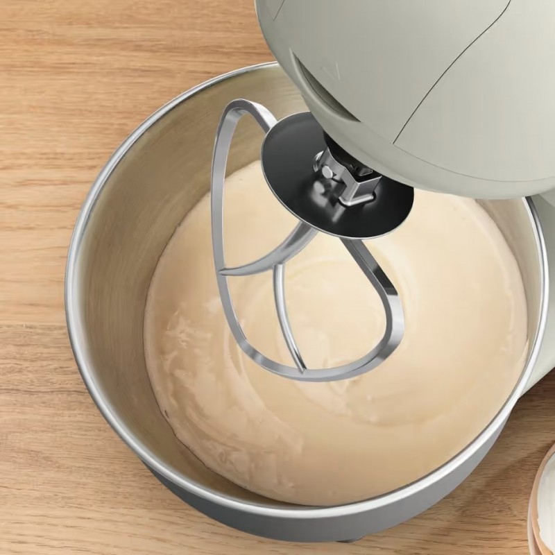 Tefal Міксер планетарний Bake Essential 800Вт, насадки-3, чаша-нерж., метал, 4.8л, білий