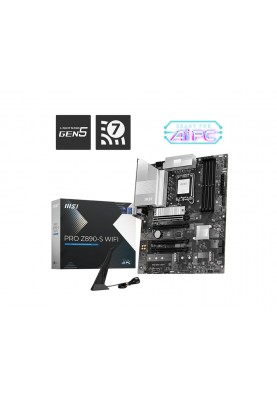 MSI Материнська плата PRO Z890-S WIFI s1851 Z890 4xDDR5 HDMI DP WiFi BT ATX