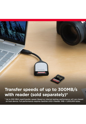 SanDisk Карта пам'яті SD 256GB C10 UHS-II U3 R300/W300MB/s Extreme Pro V90