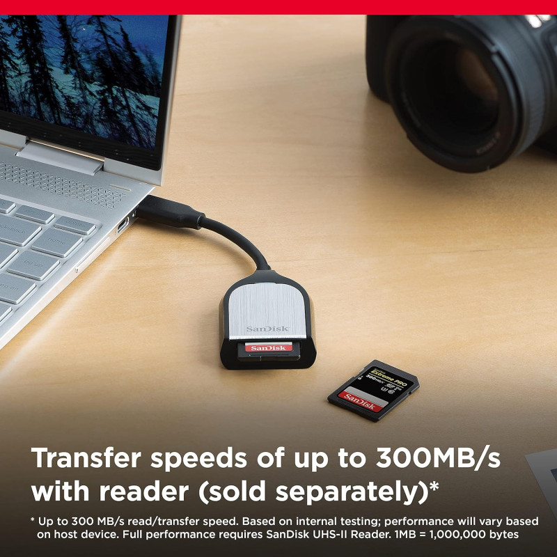 SanDisk Карта пам'яті SD 256GB C10 UHS-II U3 R300/W300MB/s Extreme Pro V90