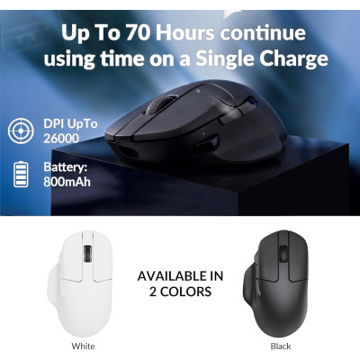 Keychron Миша Keychron M7 BT/WL/USB-A/USB-C, чорний