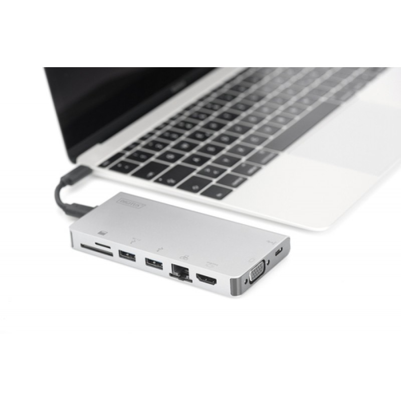 Digitus Док-станція Travel USB-C, 8 Port