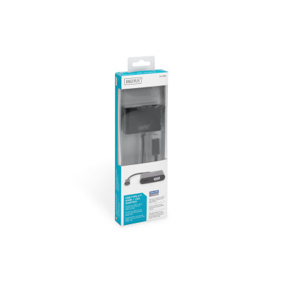 Digitus Адаптер USB 3.0 - HDMA+VGA Full HD, M/F, 0.15 m