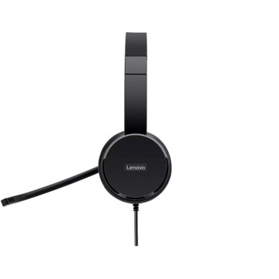 Lenovo Гарнітура ПК стерео On-ear 100, USB, 1.8м, чорний