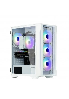 Zalman Корпус I3 Neo TG, без БЖ, 1xUSB3.0, 2xUSB2.0, 4x120mm RGB fans, TG Side/Front Panel, ATX, білий